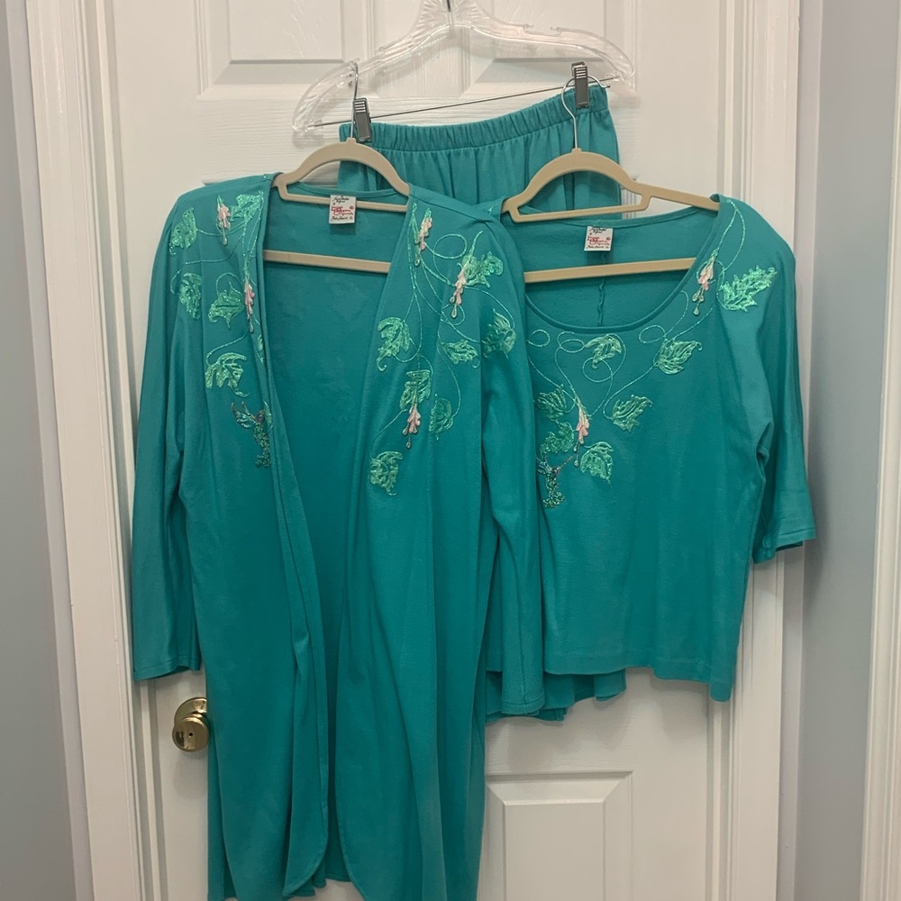 Hand Painted Original - 3 Piece Set w/earrings